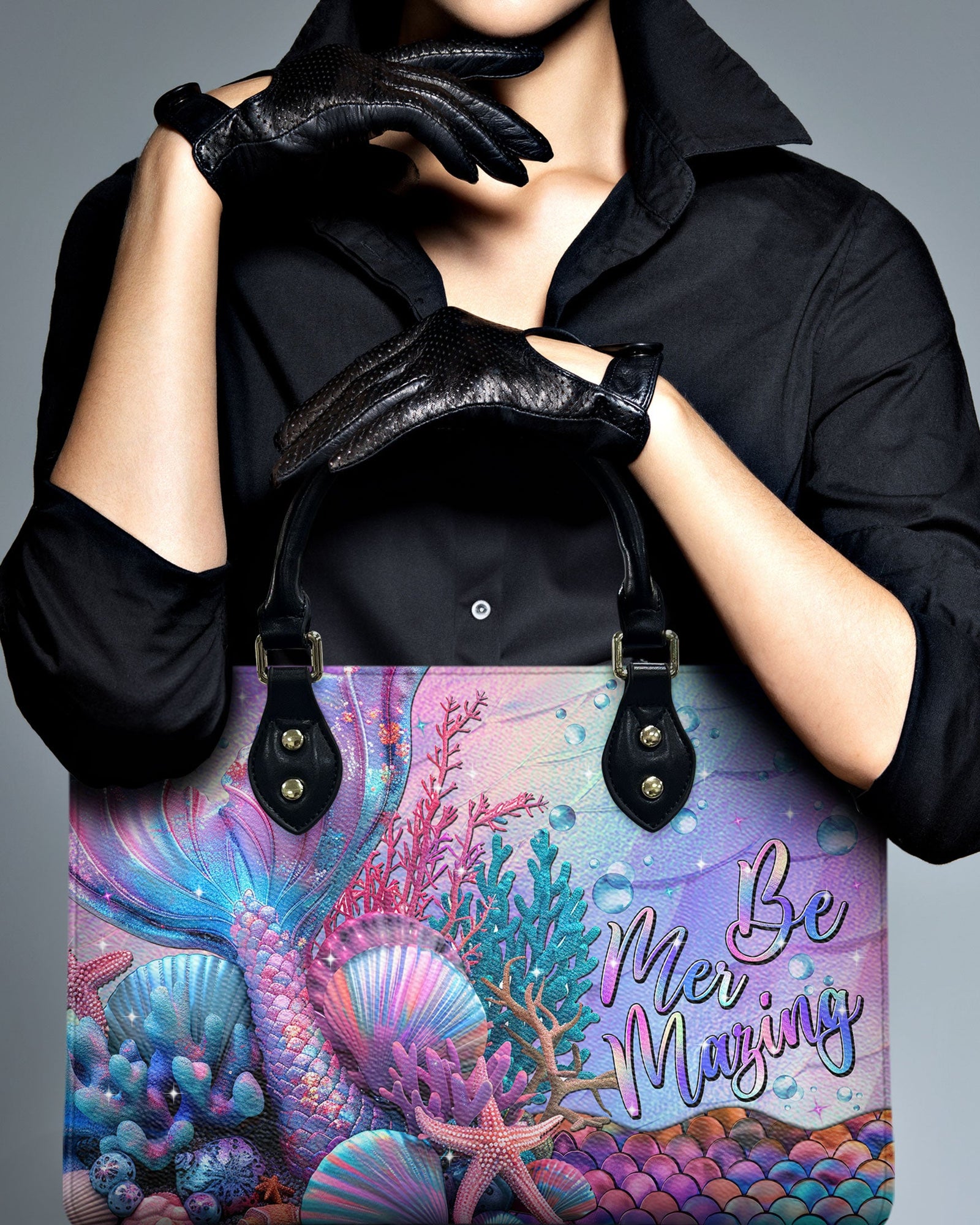 BLISSCORNERS BE MERMAZING LEATHER HANDBAG