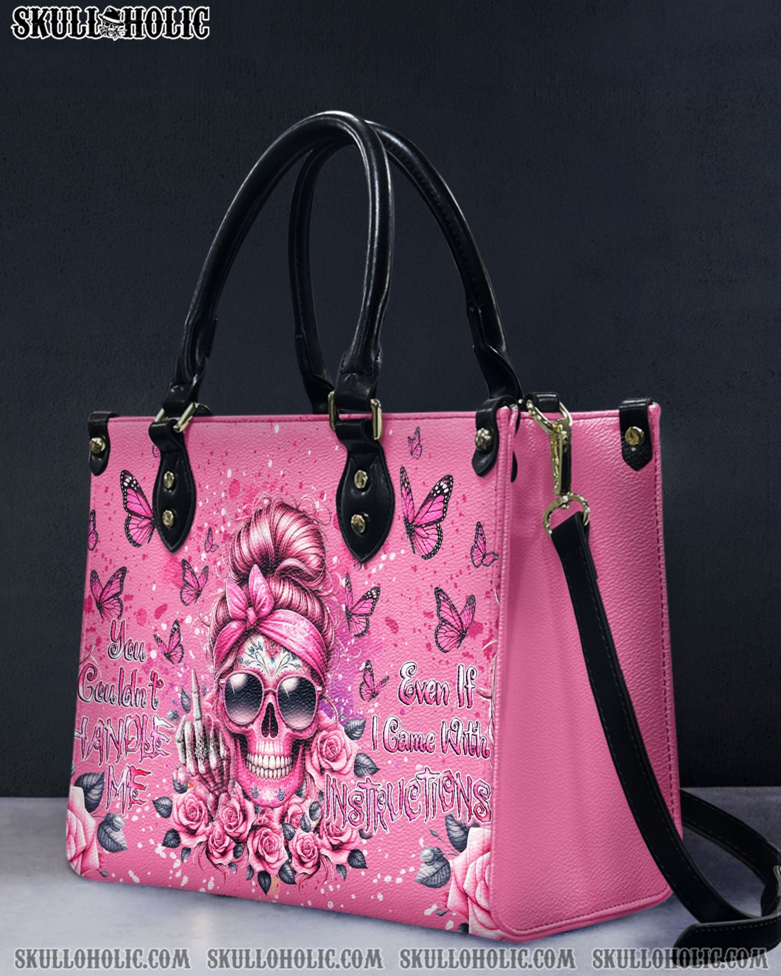 BLISSCORNERS YOU COULDN'T HANDLE ME LEATHER HANDBAG