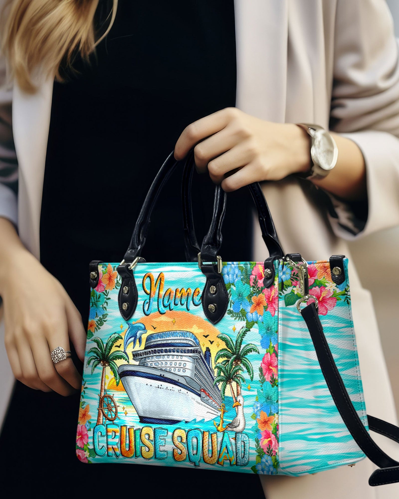 BLISSCORNERS CRUISE SQUAD LEATHER HANDBAG