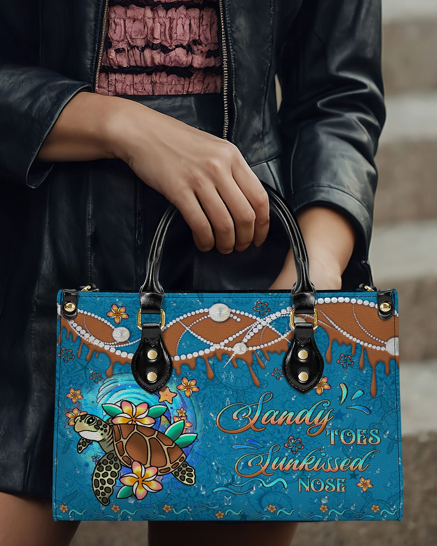 BLISSCORNERS SANDY TOES SUNKISSED NOSE LEATHER HANDBAG