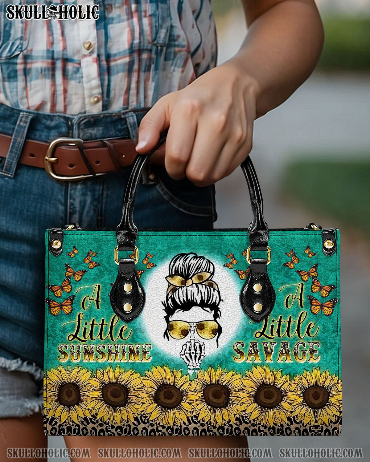 BLISSCORNERS A LITTLE SUNSHINE A LITTLE SAVAGE LEATHER HANDBAG