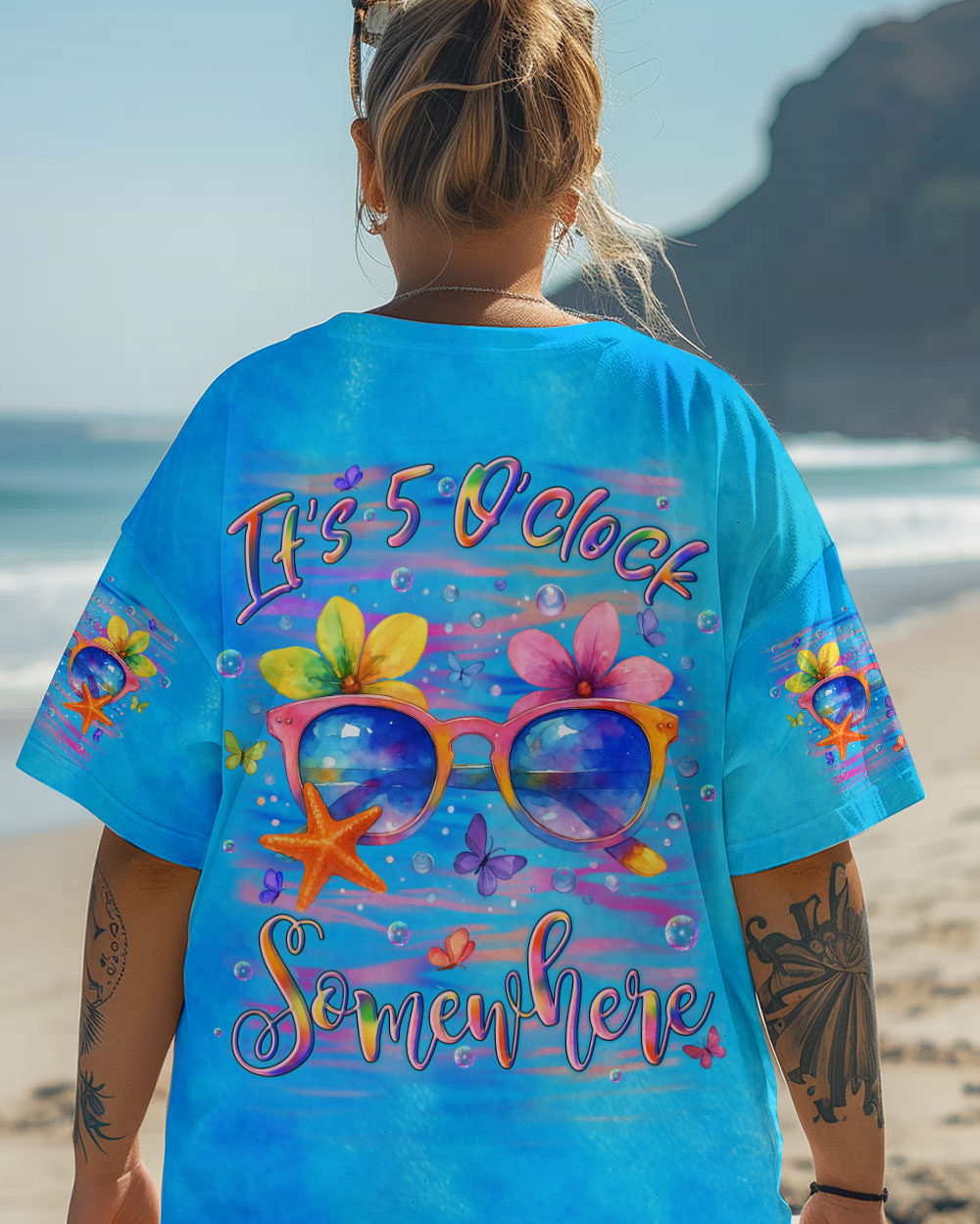 BLISSCORNERS IT'S 5 O'CLOCK SOMEWHERE ALL OVER PRINT