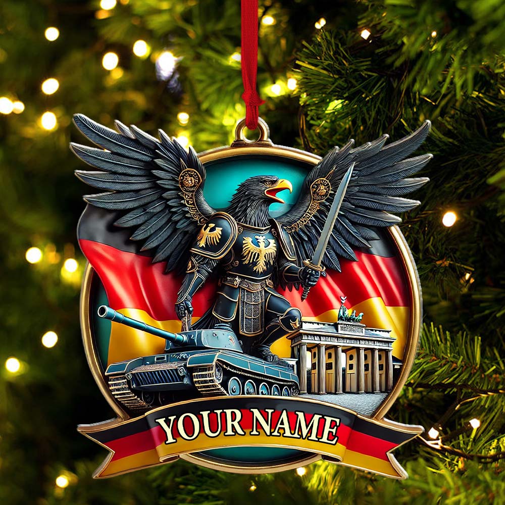 Blisscorners Custom Name Germany Ornament, Christmas Gift for Germany Lover2D Flat LM2111