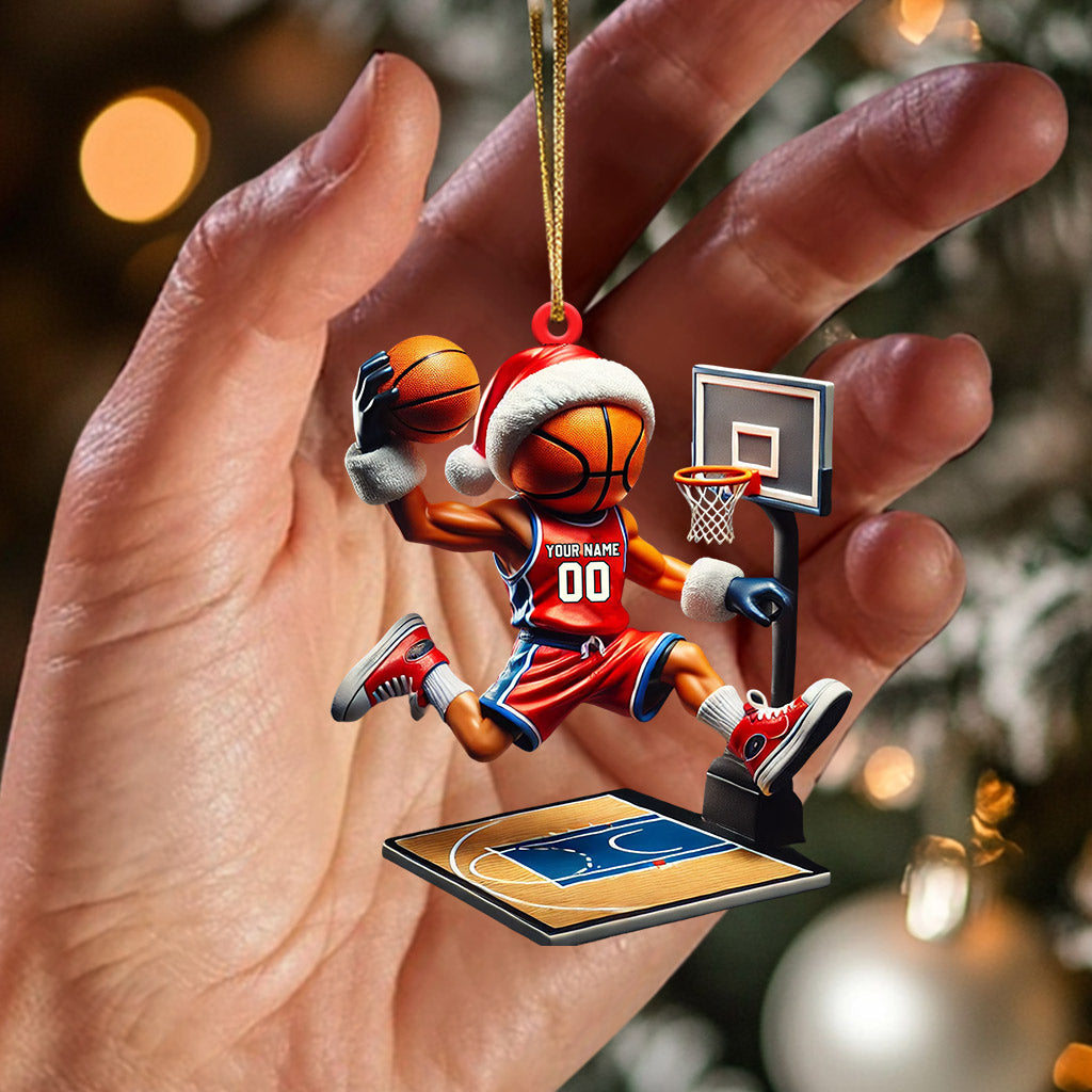 Blisscorners Basketball Player Christmas Ornament, Personalized Ornament2D Flat LM2211