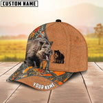 Blisscorners Boar Hunting Leather Pattern Personalized 3D Cap
