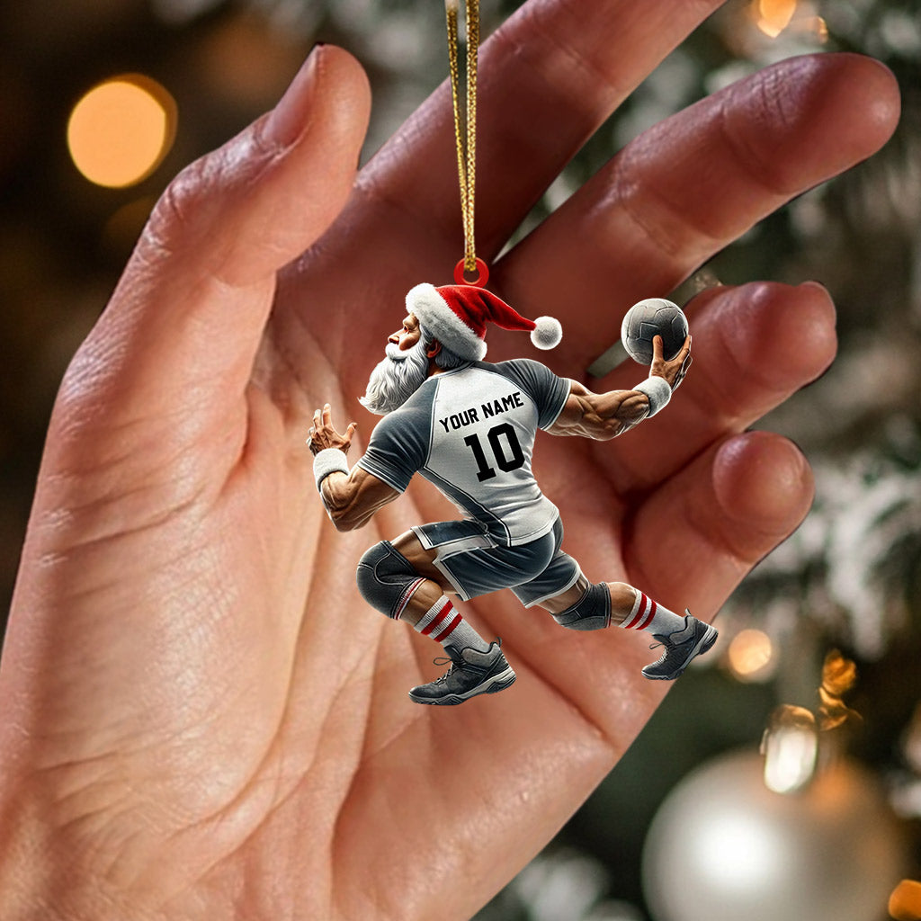 Blisscorners Ball And Santa Home Decor Christmas Ornament, Personalized Ornament2D Flat LM2211