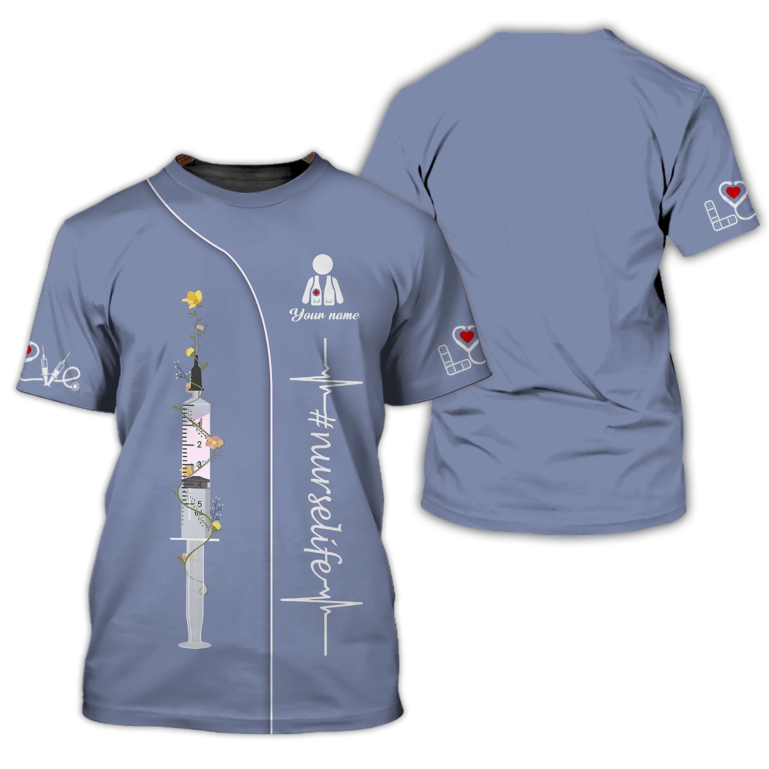 Blisscorners Personalized Nurse Shirt - Dedication in Every Stitch