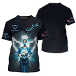 Blisscorners Personalized Nurse Shirts - Guardian Angel Nurse Design for Healthcare Heroes