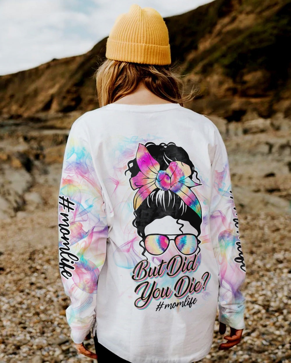 BLISSCORNERS BUT DID YOU DIE MOM LIFE SMOKE WHITE ALL OVER PRINT