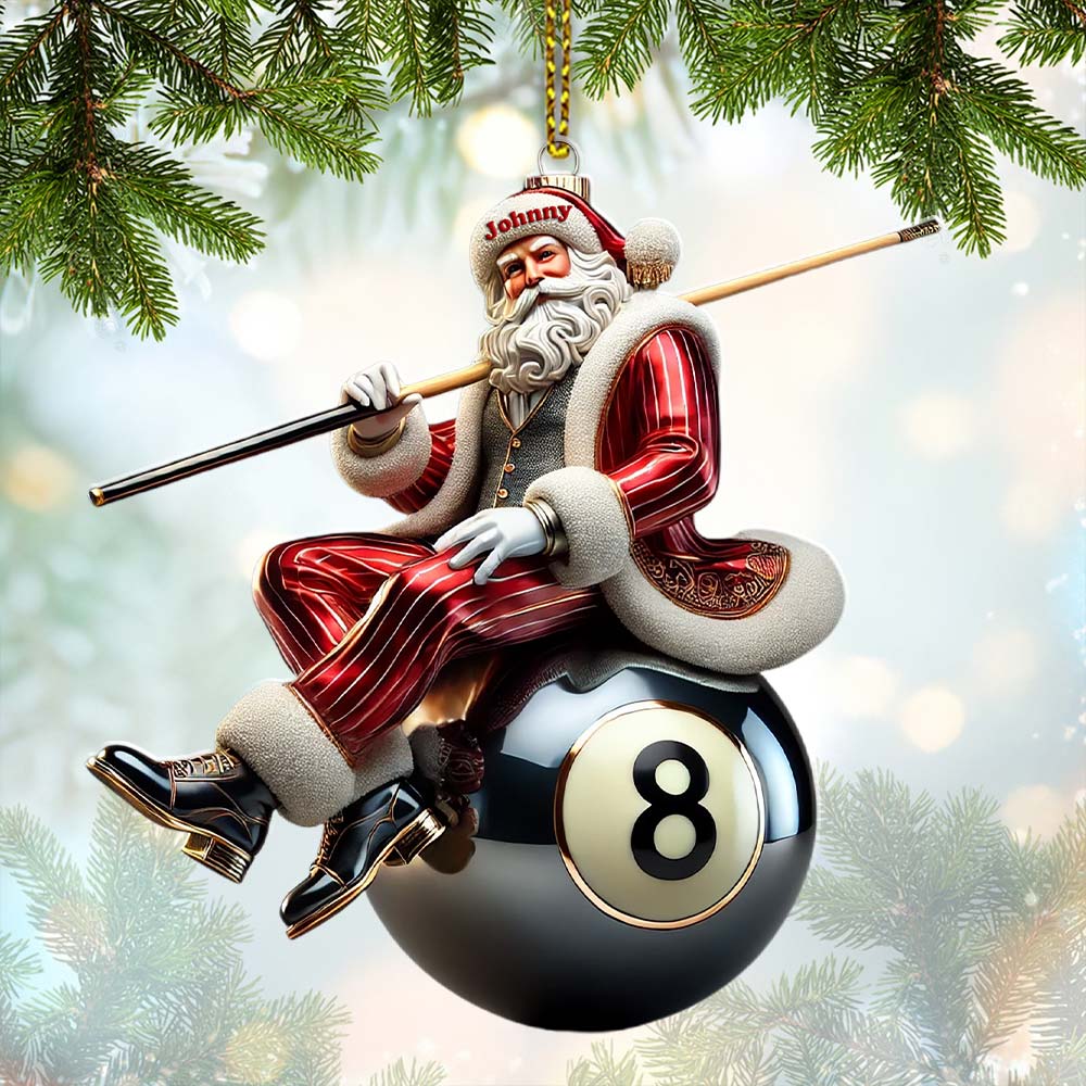 Blisscorners Billiard Christmas Ornament, Personalized Ornament2D Flat LM2211