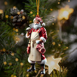 Blisscorners Butcher Santa Home Decor Christmas Ornament, Personalized Ornament2D Flat LM2211