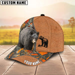 Blisscorners Bear Hunting Leather Pattern Personalized 3D Cap