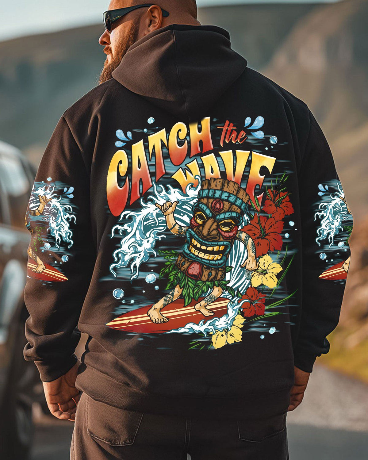 BLISSCORNERS CATCH THE WAVES TIKI ALL OVER PRINT