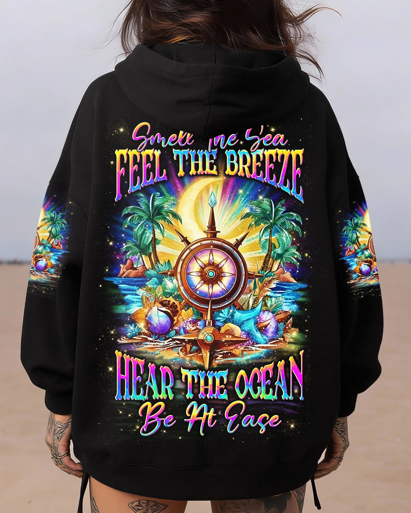 BLISSCORNERS SMELL THE SEA FEEL THE BREEZE ALL OVER PRINT