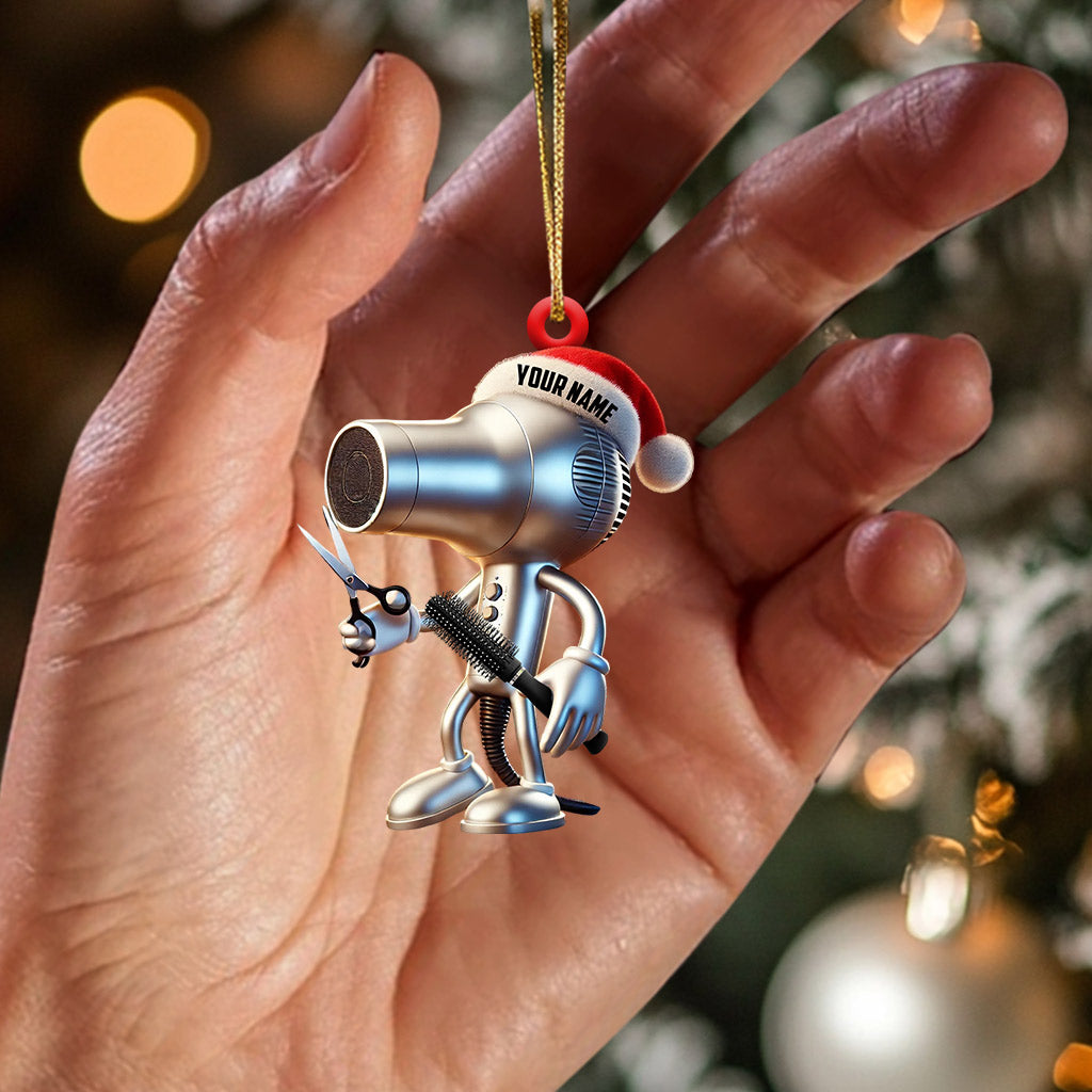 Blisscorners Hair Dryer Christmas Ornament, Personalized Ornament2D Flat LM2211