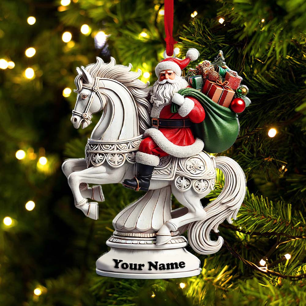 Blisscorners Chess Santa Christmas Ornament, Personalized Ornament2D Flat LM2211