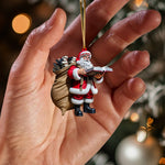 Blisscorners Book Santa Christmas Home Decor Christmas Ornament, Personalized Ornament2D Flat LM2211