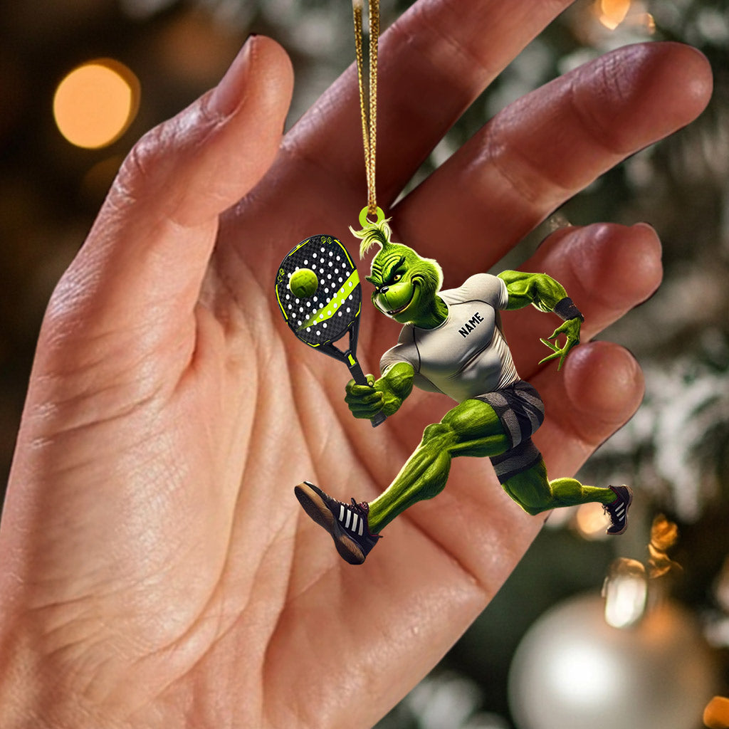 Blisscorners ELF Tennis Player Home Decor Christmas Ornament, Personalized Ornament2D Flat LM2211