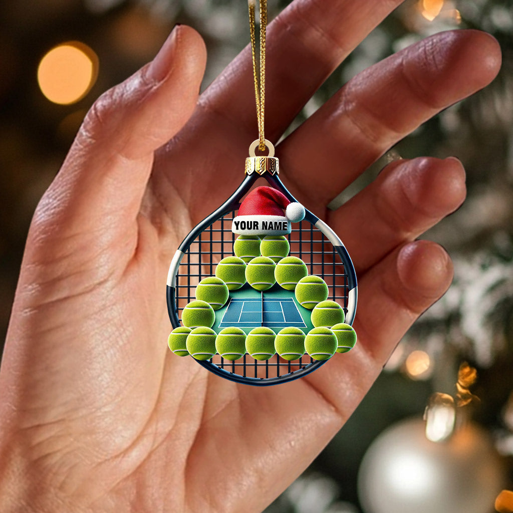 Blisscorners Tennis Balls Christmas Home Decor Christmas Ornament, Personalized Ornament2D Flat LM2211