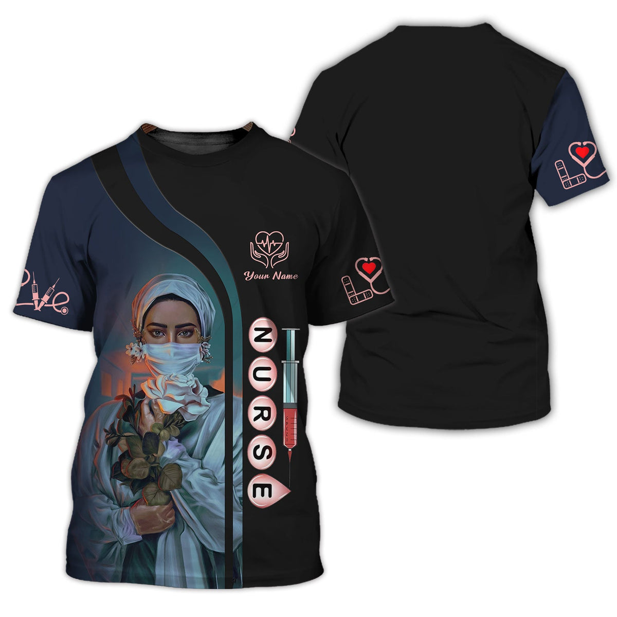 Blisscorners Personalized Nurse Shirt -Compassion in Every Stitch