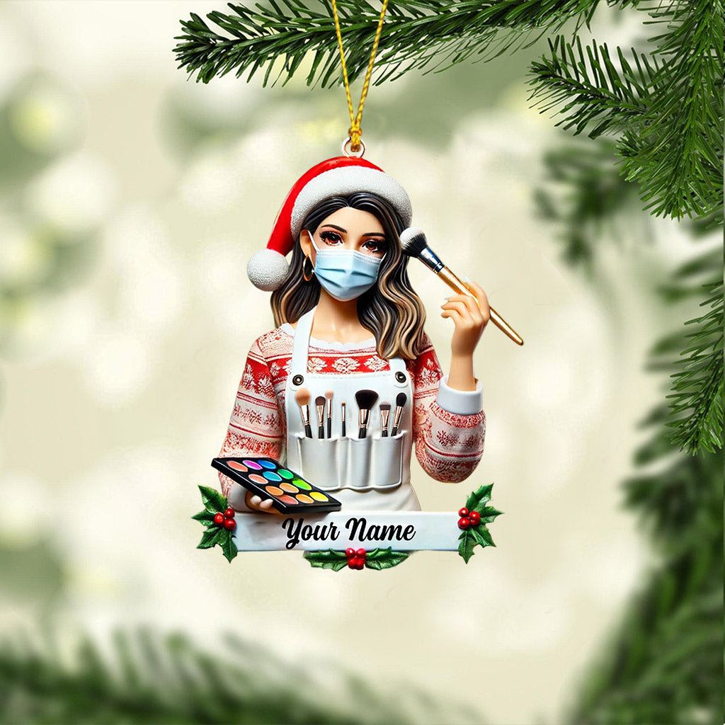 Blisscorners Makeup Artist Christmas Ornament, Personalized Ornament2D Flat LM2211