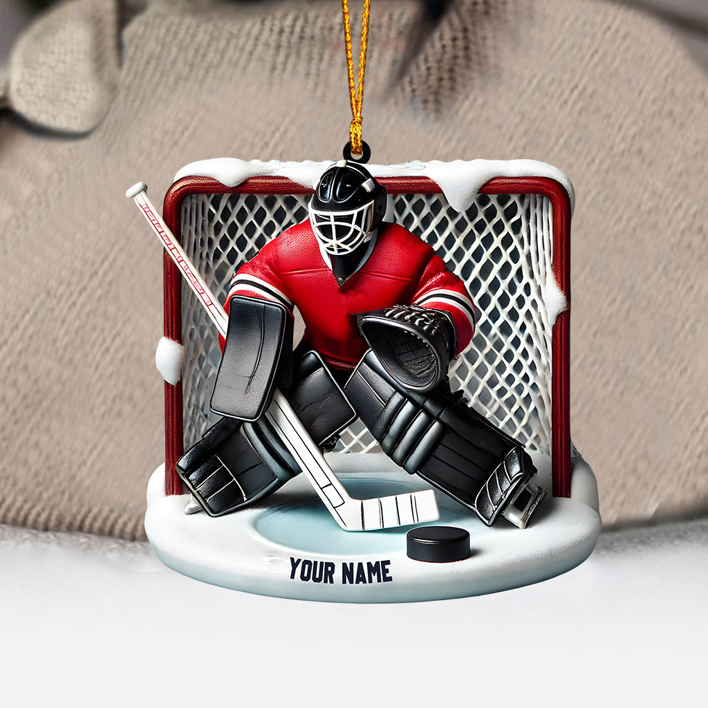 Blisscorners Hockey Goal Keeper Christmas Ornament, Personalized Ornament2D Flat LM2211