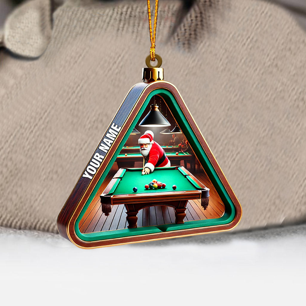 Blisscorners Billiard Santa Decor Christmas Ornament, Personalized Ornament2D Flat LM2211