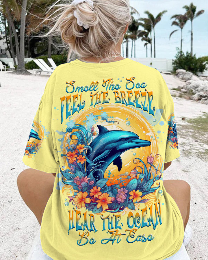 BLISSCORNERS SMELL THE SEA FEEL THE BREEZE DOLPHIN ALL OVER PRINT