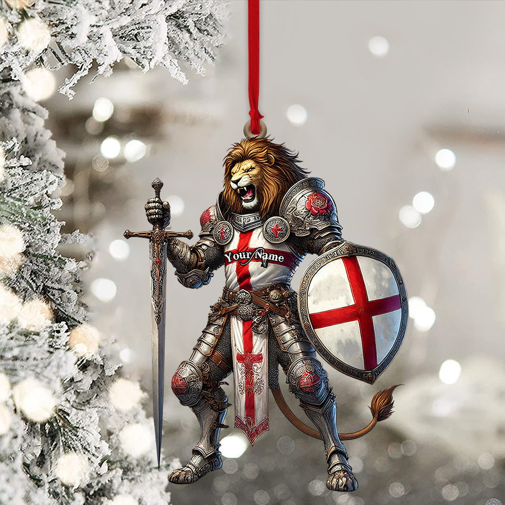Blisscorners Custom England Lion Ornament, Personalized Ornament2D Flat LM2211