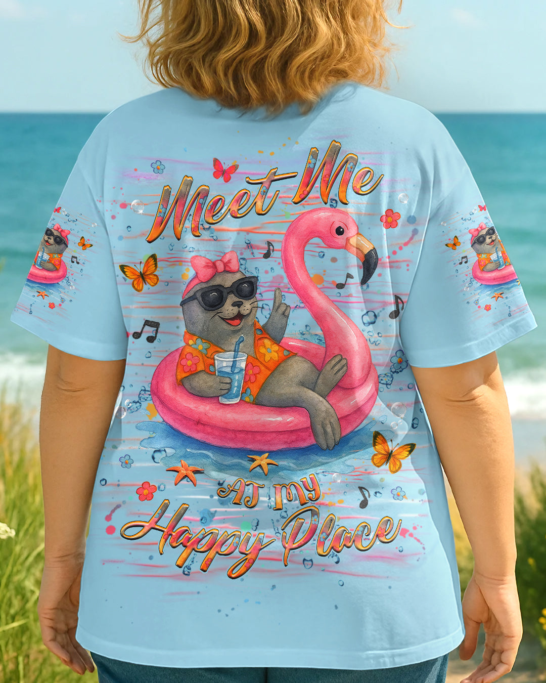 BLISSCORNERS MEET ME AT MY HAPPY PLACE SEAL ALL OVER PRINT