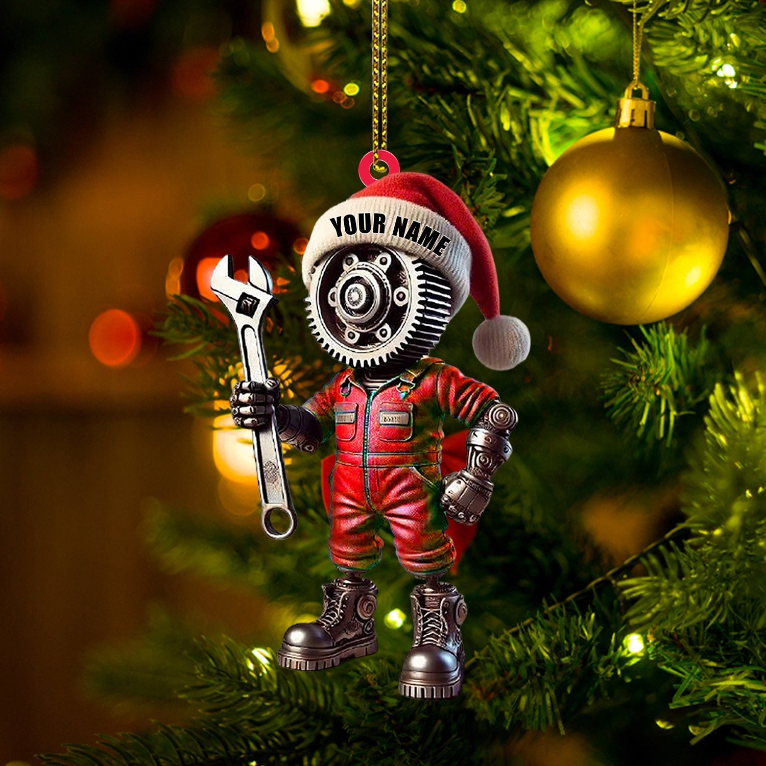 Blisscorners Mechanic, Home Decor, Christmas Ornament, Personalized Ornament2D Flat LM2111