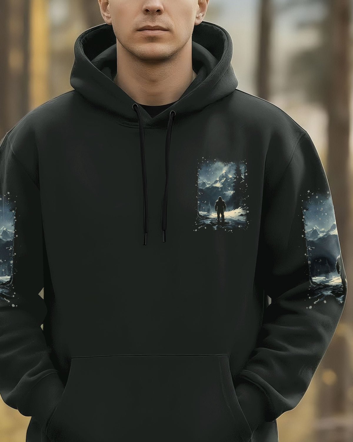 BLISSCORNERS AND INTO THE FOREST I GO BIGFOOT ALL OVER PRINT