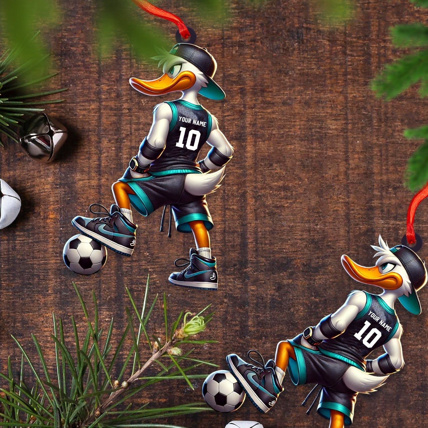 Blisscorners Football Duck Christmas Ornament, Personalized Ornament2D Flat LM2211