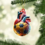 Blisscorners Ball Heart Home Decor Christmas Ornament, Personalized Ornament2D Flat LM2211