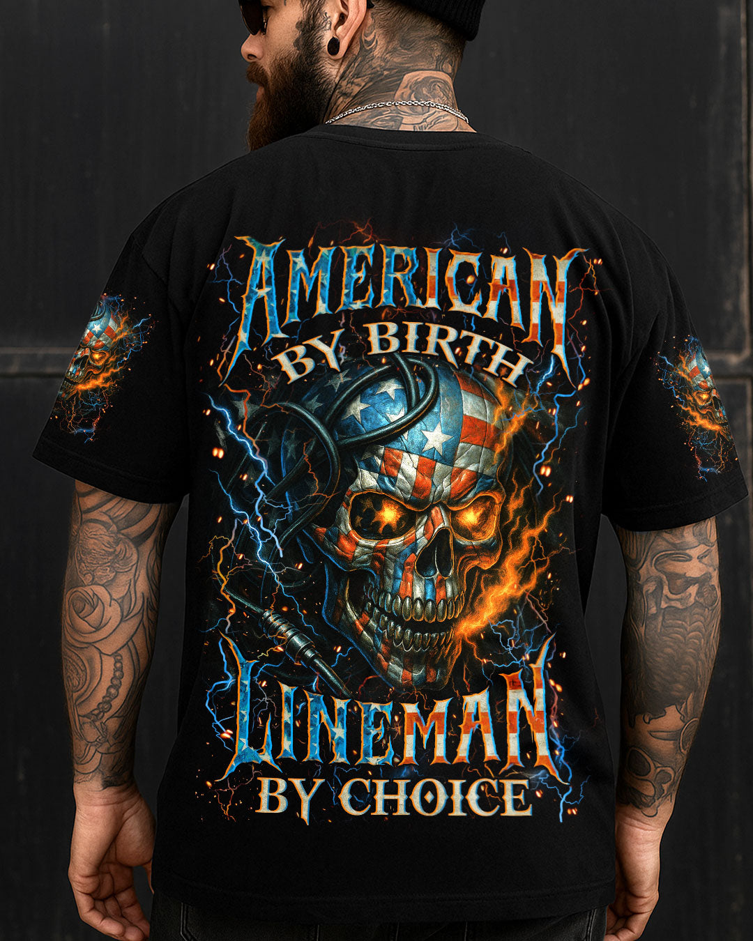 BLISSCORNERS LINEMAN I AM BECOMING A LEGEND SKULL ALL OVER PRINT