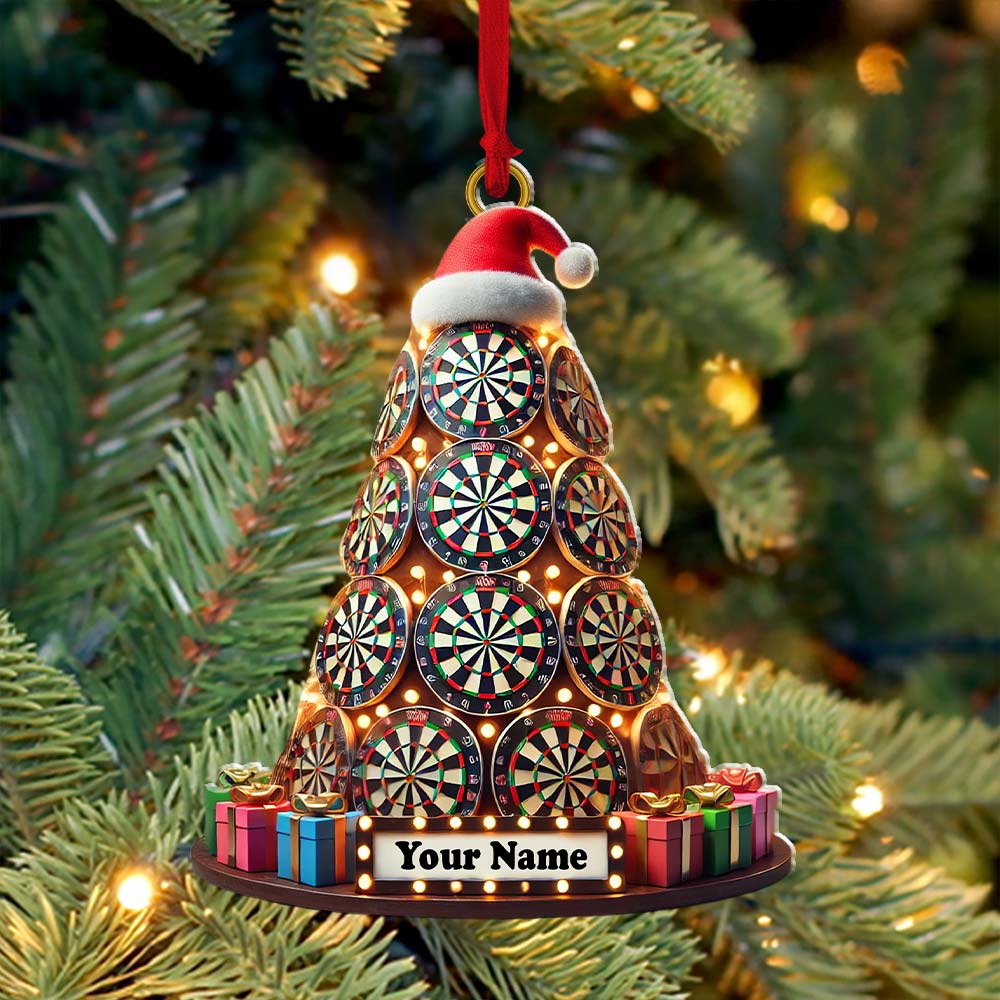 Blisscorners Custom Name Dart Ornament, Christmas Gift Decoration62D Flat LM2211