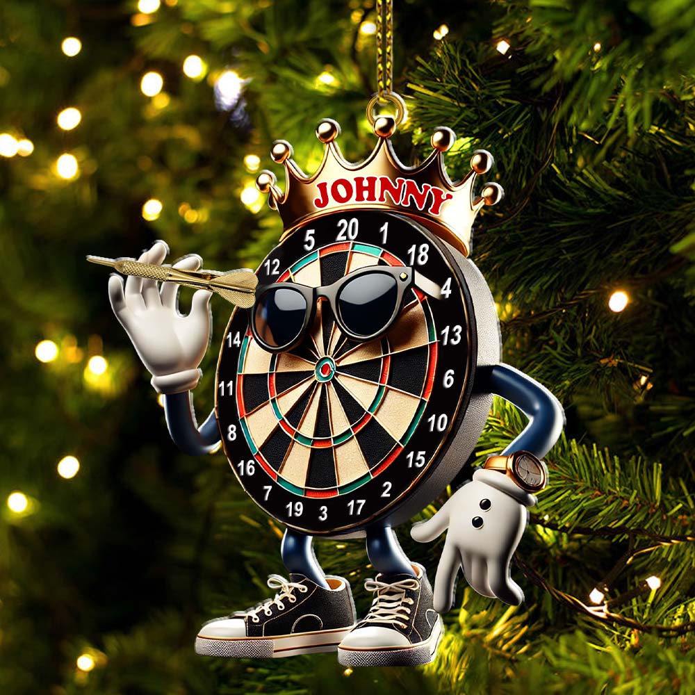 Blisscorners Custom Name Dart Ornament, Christmas Gift Decoration2D Flat LM2111