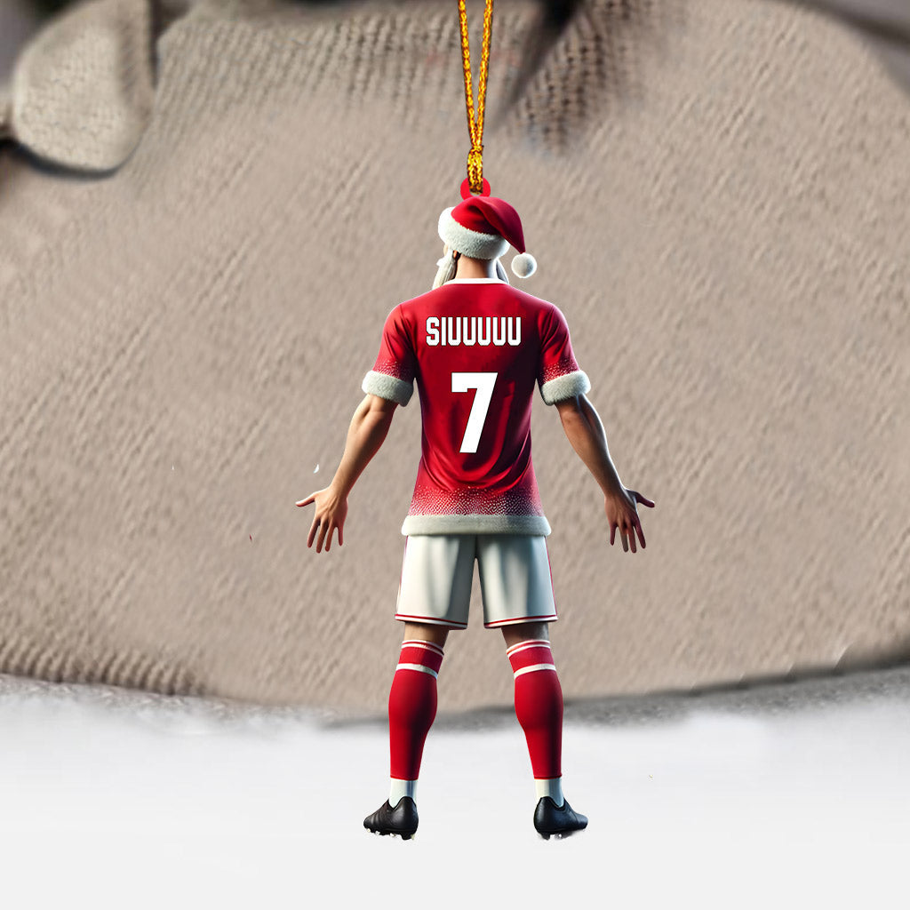 Blisscorners Santa Football Player Keeper Christmas Ornament, Personalized Ornament2D Flat LM2211
