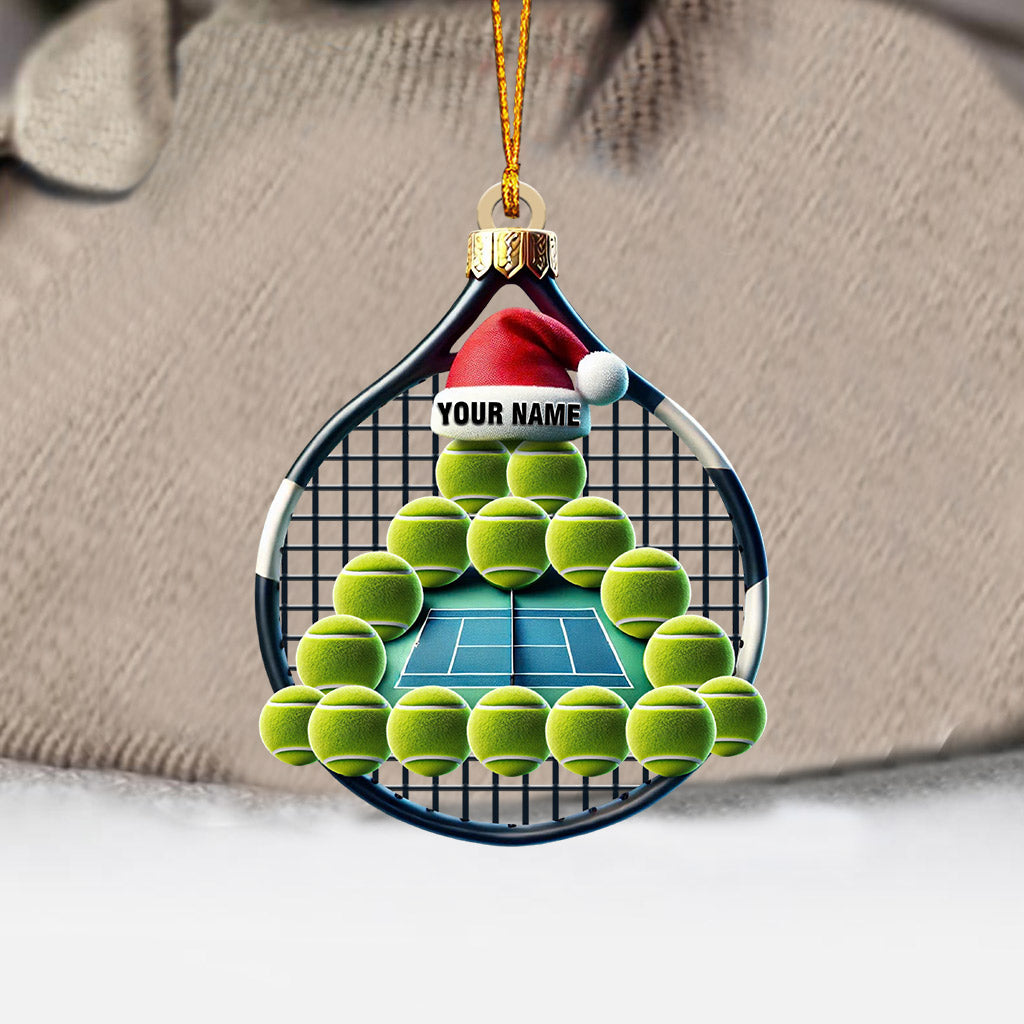 Blisscorners Tennis Balls Christmas Home Decor Christmas Ornament, Personalized Ornament2D Flat LM2211