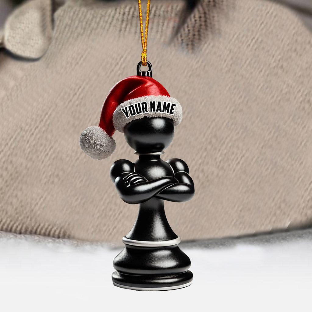 Blisscorners Black And White Chess Christmas Ornament, Personalized Ornament2D Flat LM2211