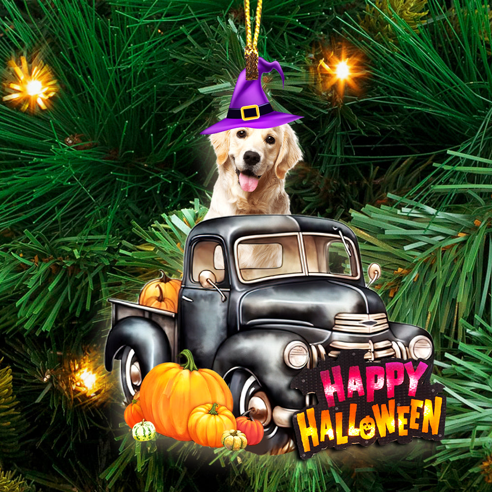Blisscorners Happy Halloween - Custom Photo, Personalized Acrylic Ornament - Gift For Pet Lover2D Flat LM2111