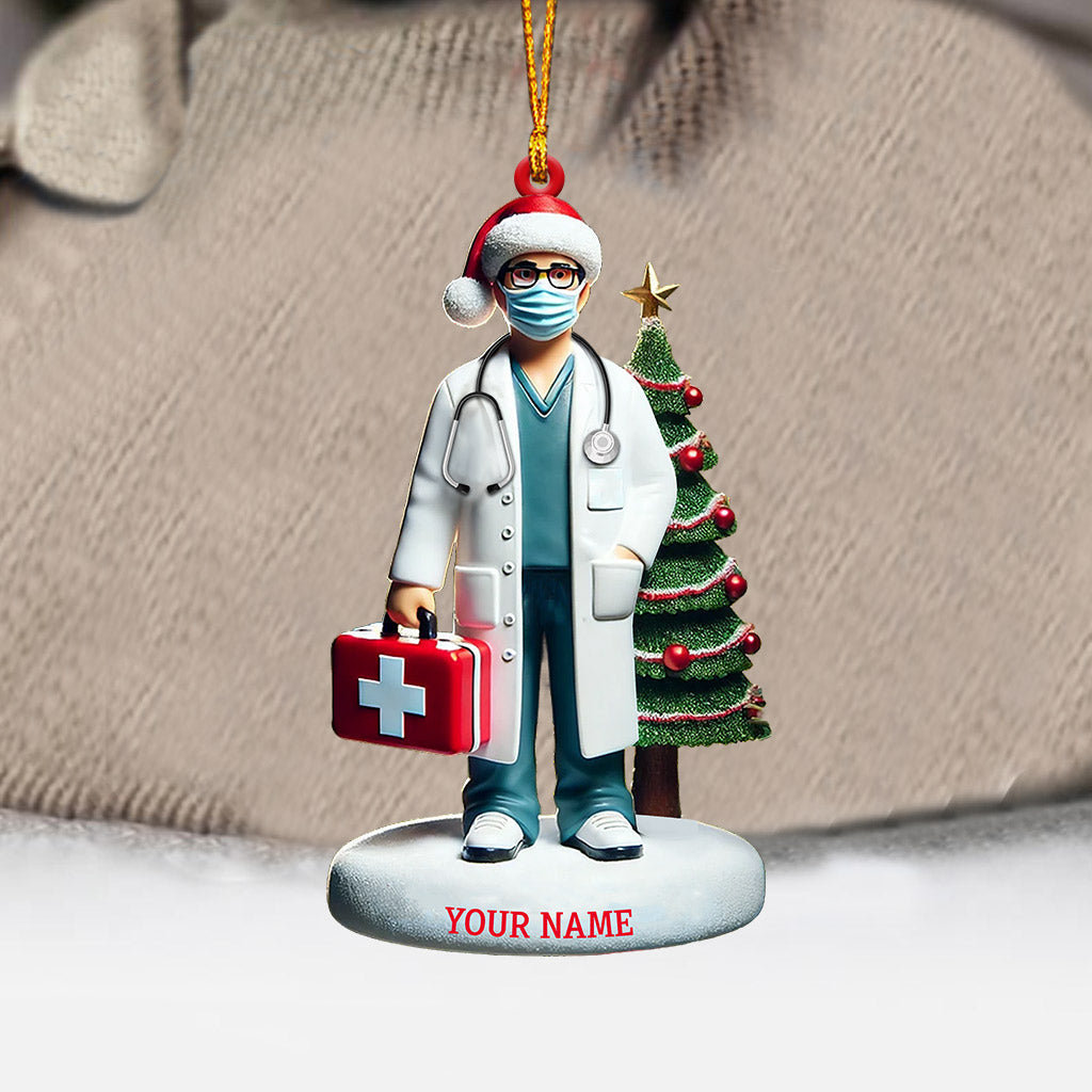 Blisscorners Healthcare Staff Christmas Ornament, Personalized Ornament2D Flat LM2211