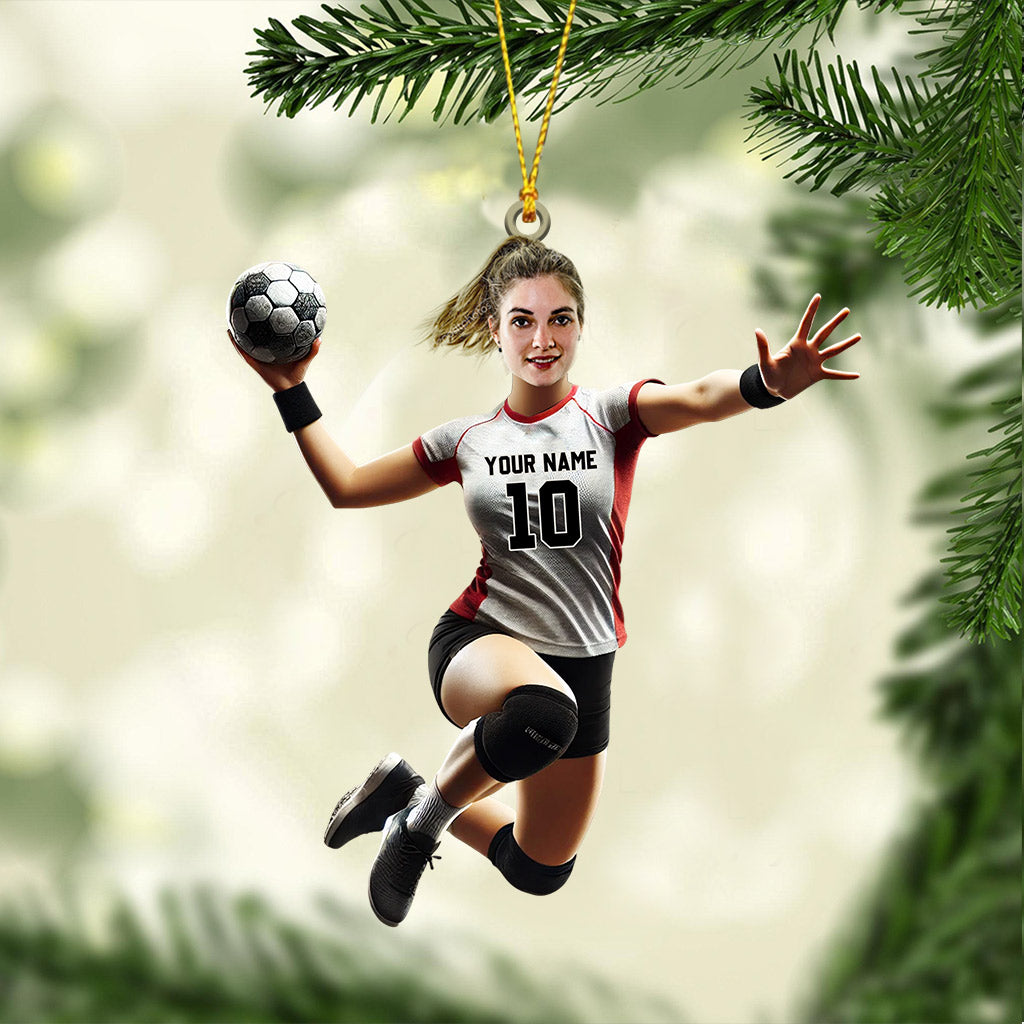 Blisscorners Handball Woman Decor Christmas Ornament, Personalized Ornament2D Flat LM2211
