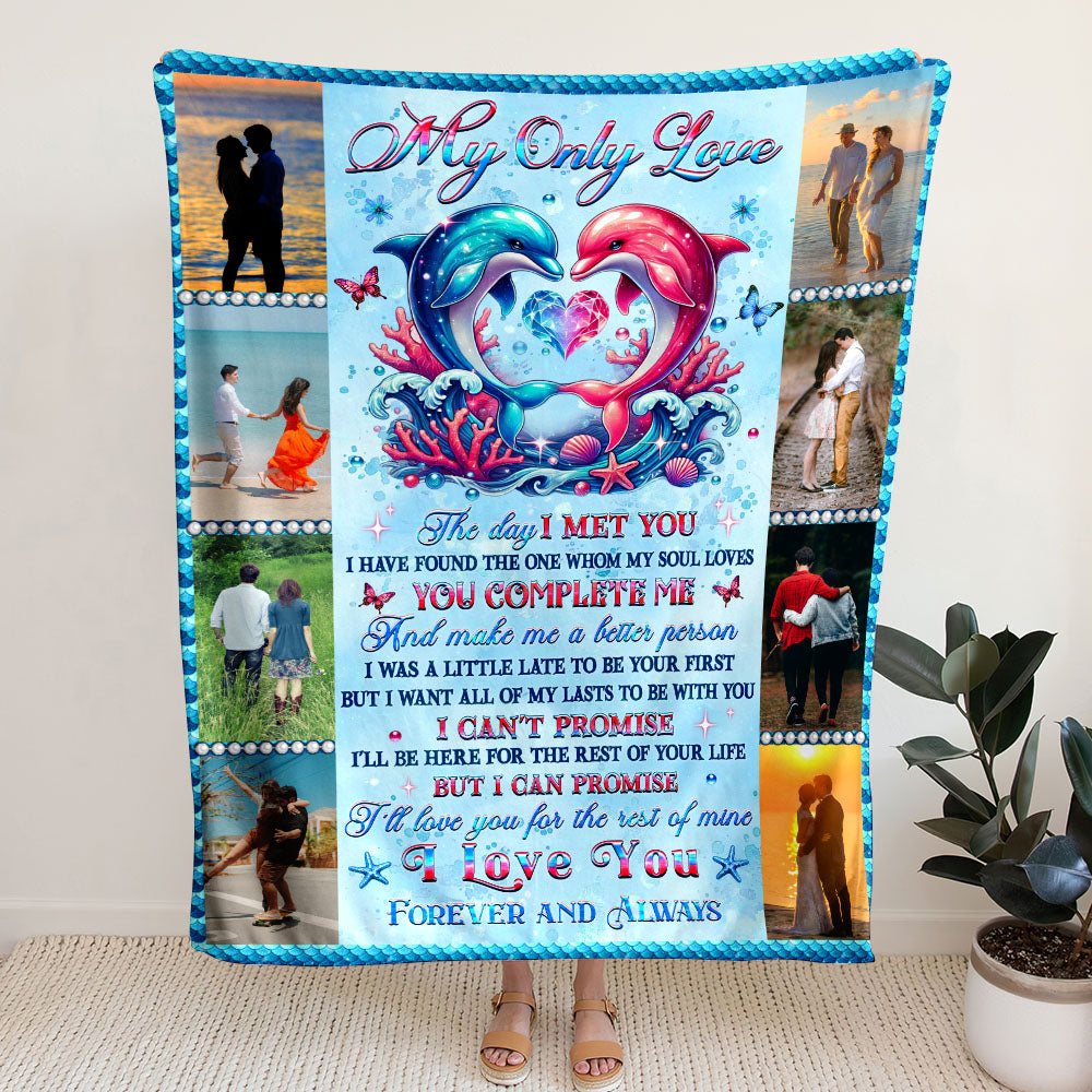 BLISSCORNERS PERSONALIZED MY ONLY LOVE WOVEN AND FLEECE BLANKET