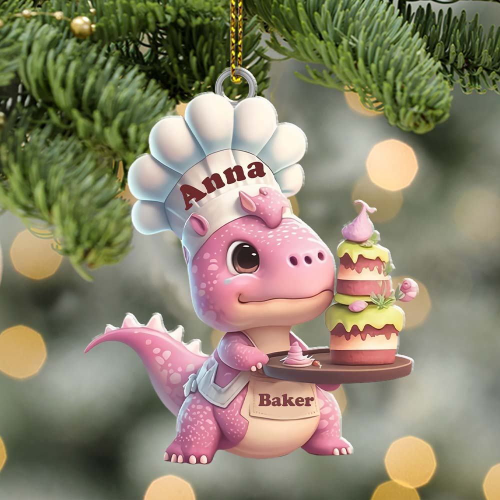 Blisscorners Custom Name Bakery Ornament, Christmas Gift for Baking Lover2D Flat LM2211