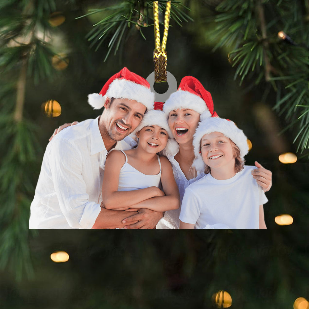 Blisscorners Xmas Gift - Custom Photo, Personalized Acrylic Ornament - Gift For Christmas2D Flat LM2111