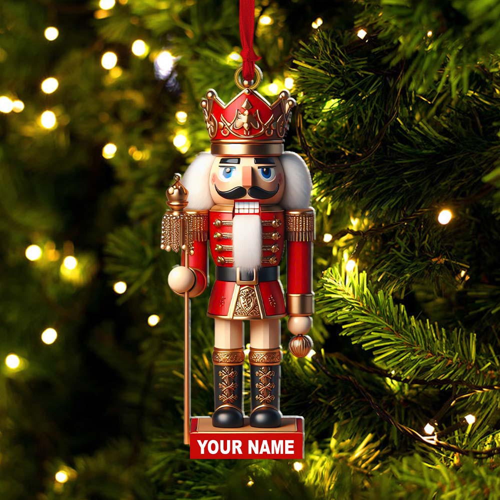 Blisscorners Nutcracker Christmas Ornament, Personalized Ornament2D Flat LM2211