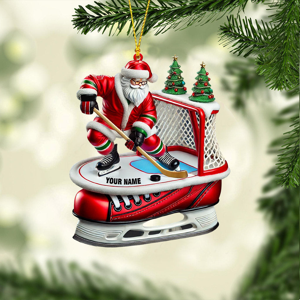 Blisscorners Hockey Christmas Home Decor Christmas Ornament, Personalized Ornament42D Flat LM2211