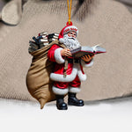 Blisscorners Book Santa Christmas Home Decor Christmas Ornament, Personalized Ornament2D Flat LM2211