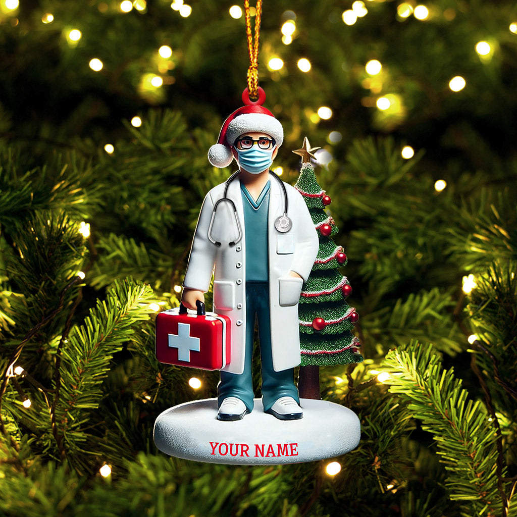 Blisscorners Healthcare Staff Christmas Ornament, Personalized Ornament2D Flat LM2211